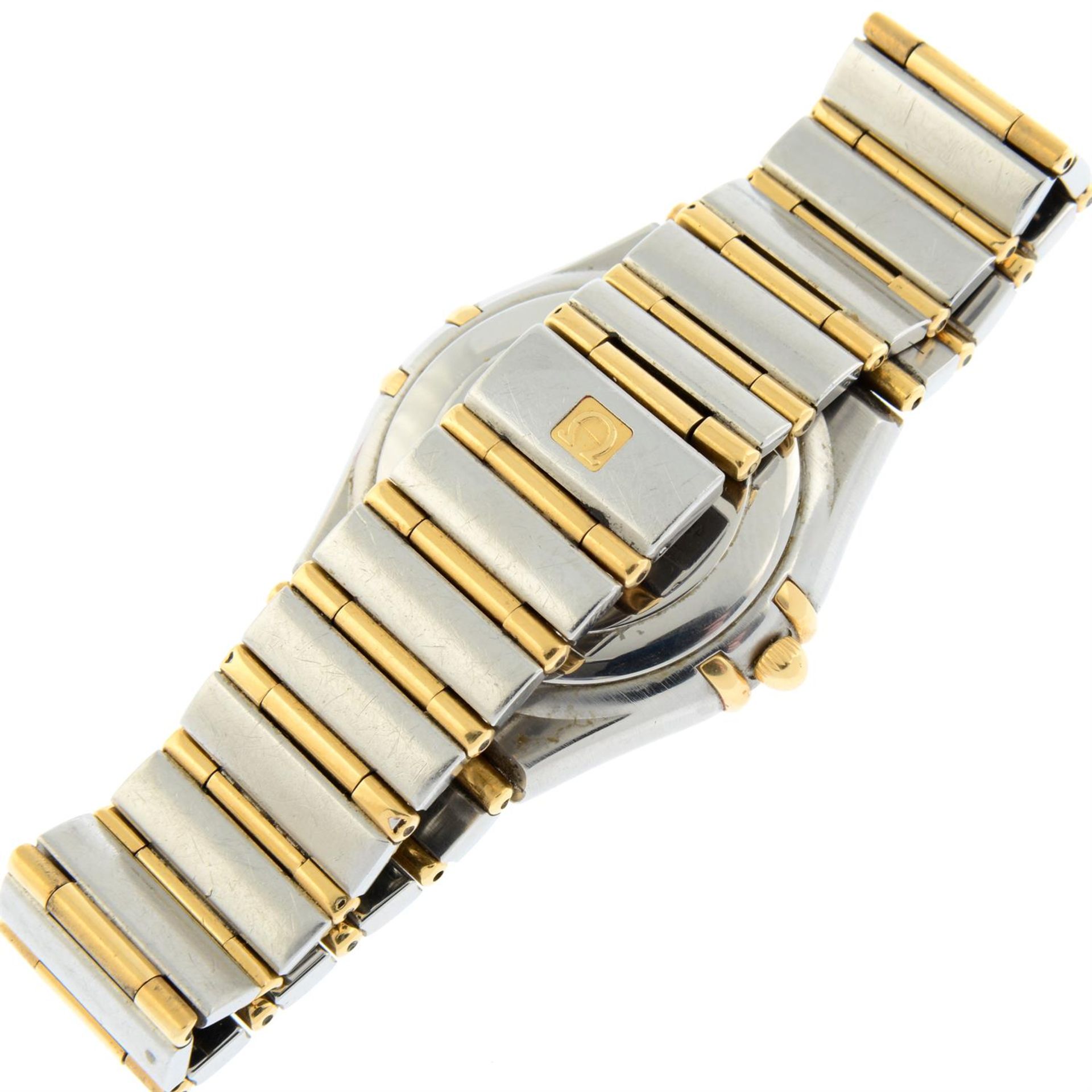 OMEGA - a bi-metal Constellation Calendar bracelet watch, 35mm. - Image 2 of 6
