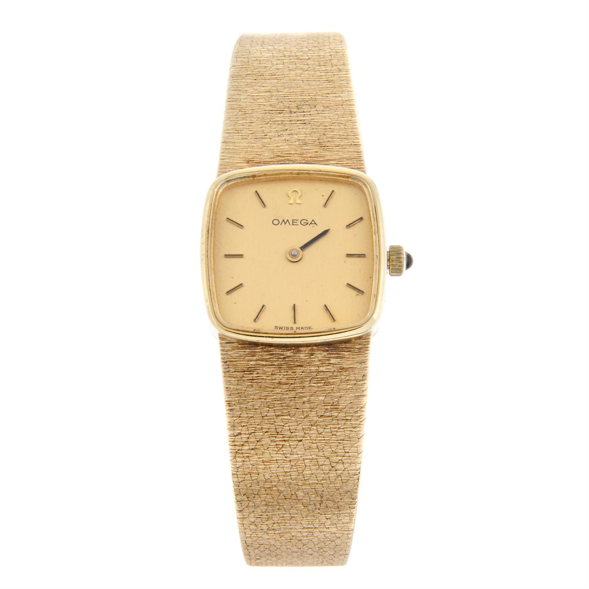 OMEGA - a 9ct yellow gold bracelet watch, 20mm.
