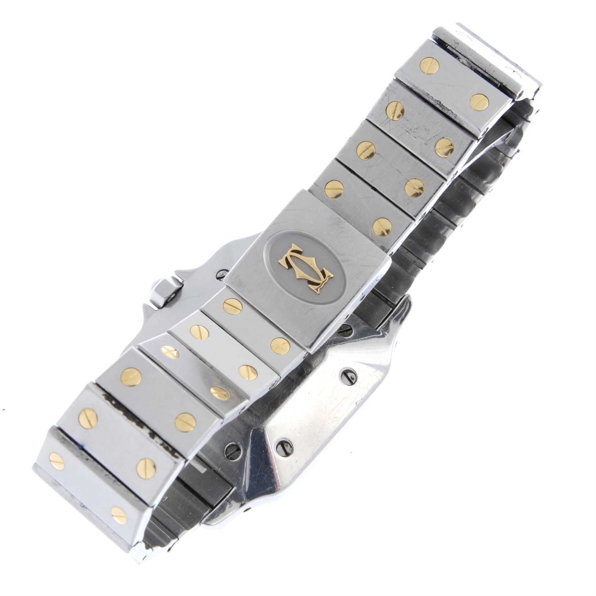 CARTIER - a bi-metal Santos Galbée bracelet watch, 30x30mm - Image 2 of 6