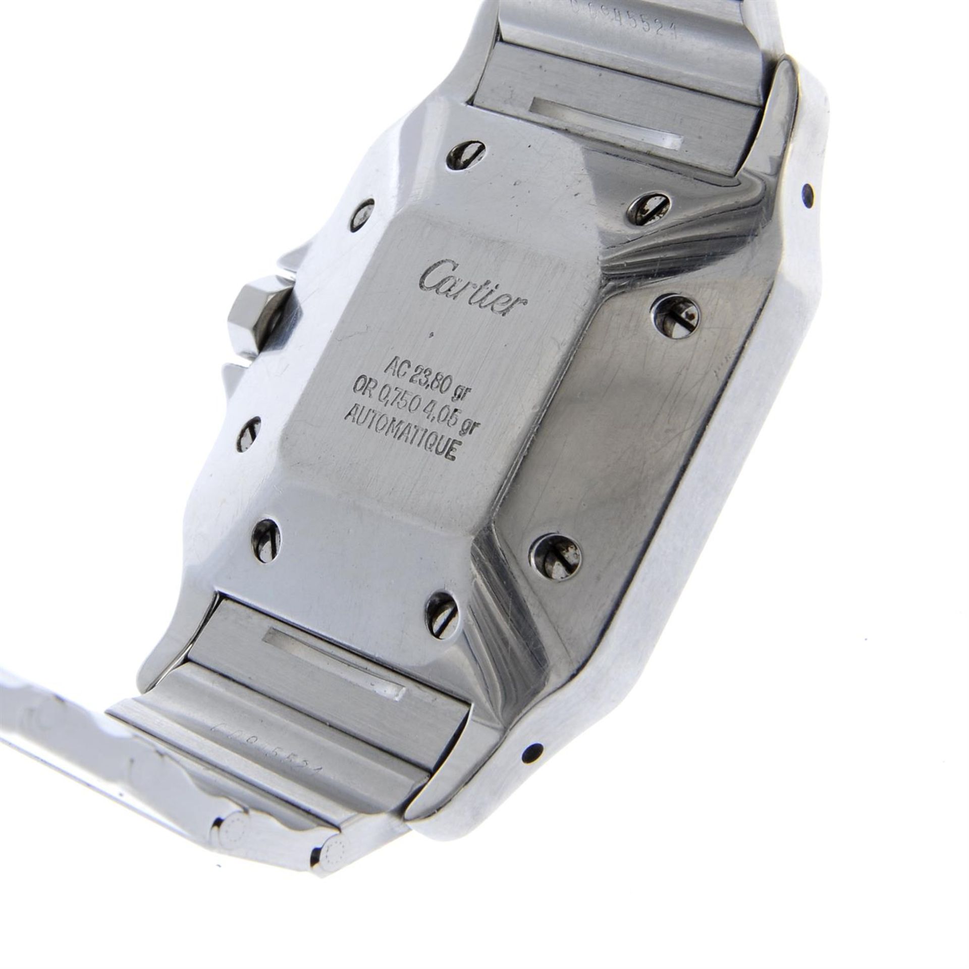 CARTIER - a bi-metal Santos Galbée bracelet watch, 30x30mm - Image 4 of 6