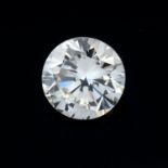 A brilliant cut diamond, weighing 0.59ct