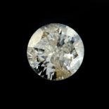 A brilliant-cut diamond, weighing 0.71ct.