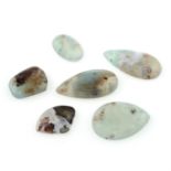 Six vari-shape aquaprase, total weight 59.96cts.