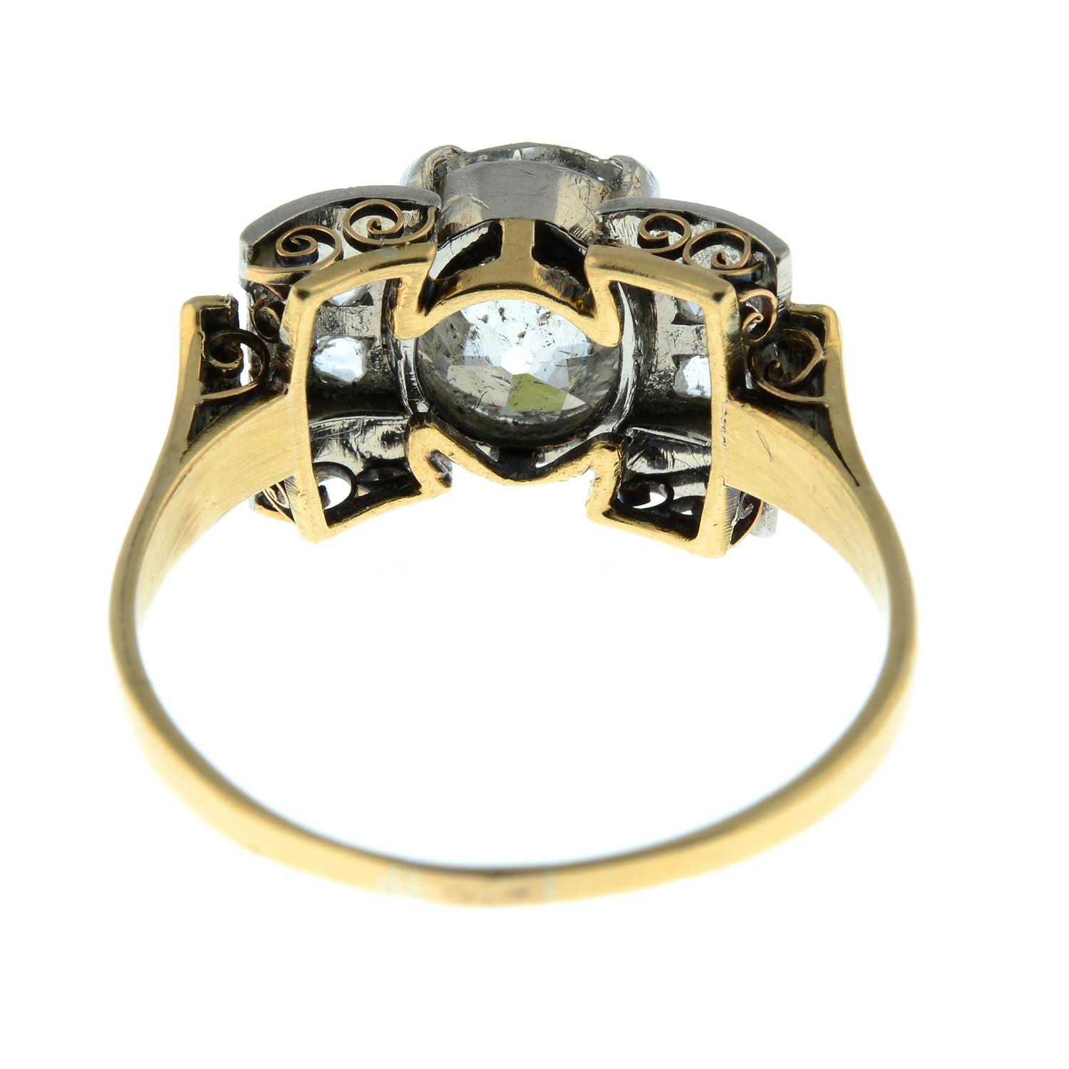 A mid 20th century old-cut diamond ring. - Image 4 of 5