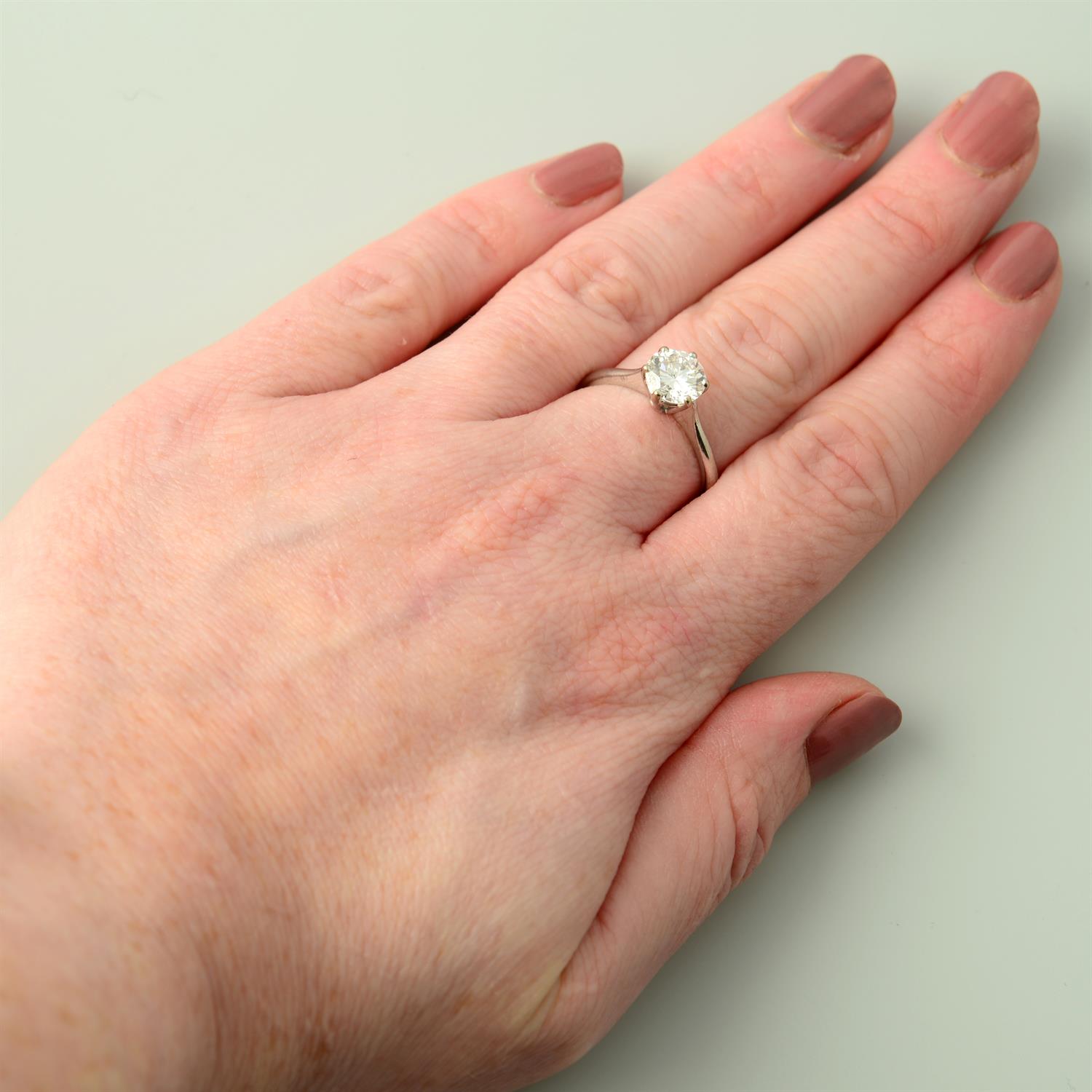 A 18ct gold brilliant-cut diamond single-stone ring. - Image 5 of 5