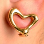 A pair of 'Open Heart' earrings, by Elsa Peretti for Tiffany & Co.