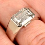 A rectangular-shape diamond 'Lia' ring, by Cartier.