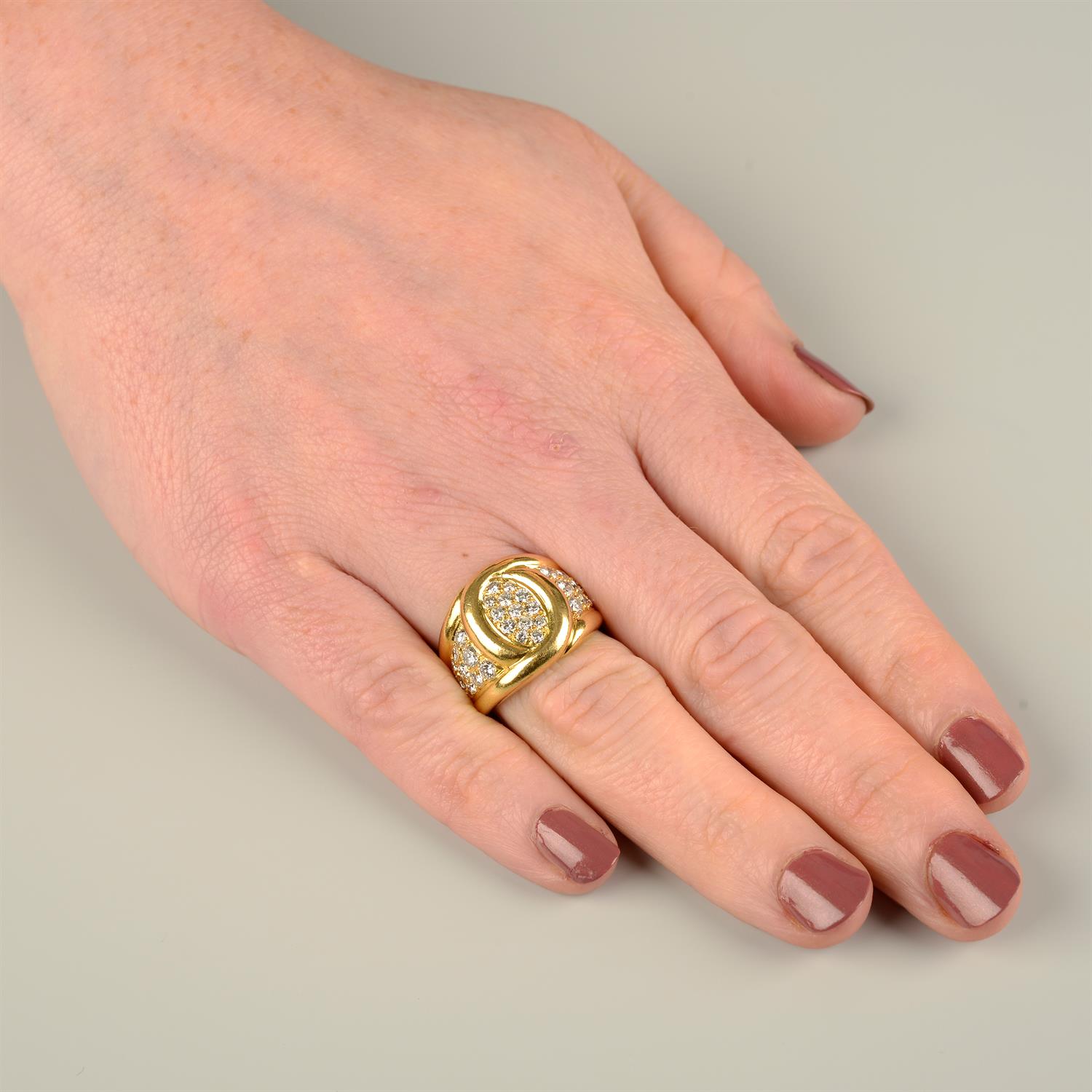 A pavé-set diamond dress ring, by Van Cleef & Arpels. - Image 5 of 5