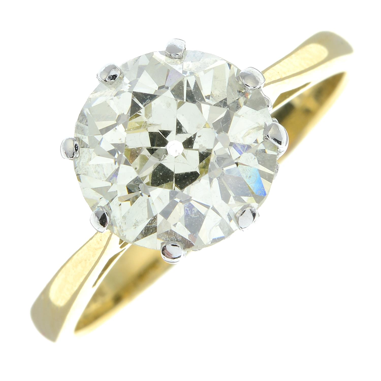 An 18ct gold circular-cut diamond single-stone ring. - Image 2 of 5