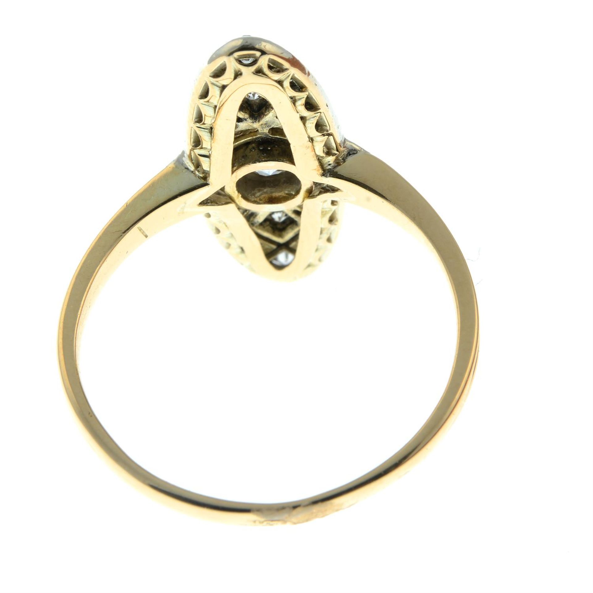 An early 20th century silver and 15ct gold, vari-cut diamond pierced lattice dress ring. - Image 4 of 5