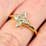 An 18ct gold diamond 'Flower Press' ring, by Boodles & Dunthorne.