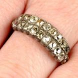 A late Georgian/early 19th century silver and gold old-cut diamond two-row ring.