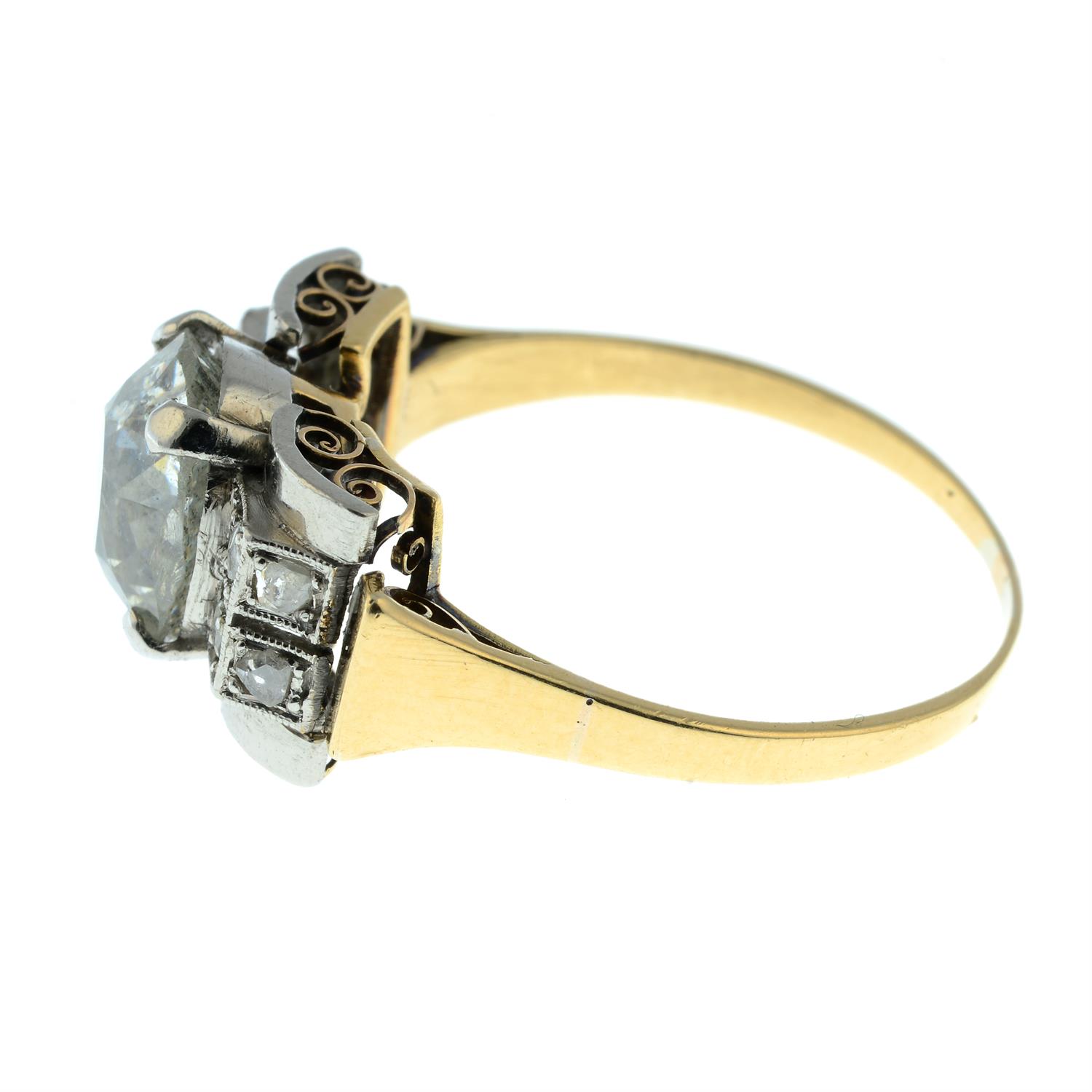 A mid 20th century old-cut diamond ring. - Image 3 of 5