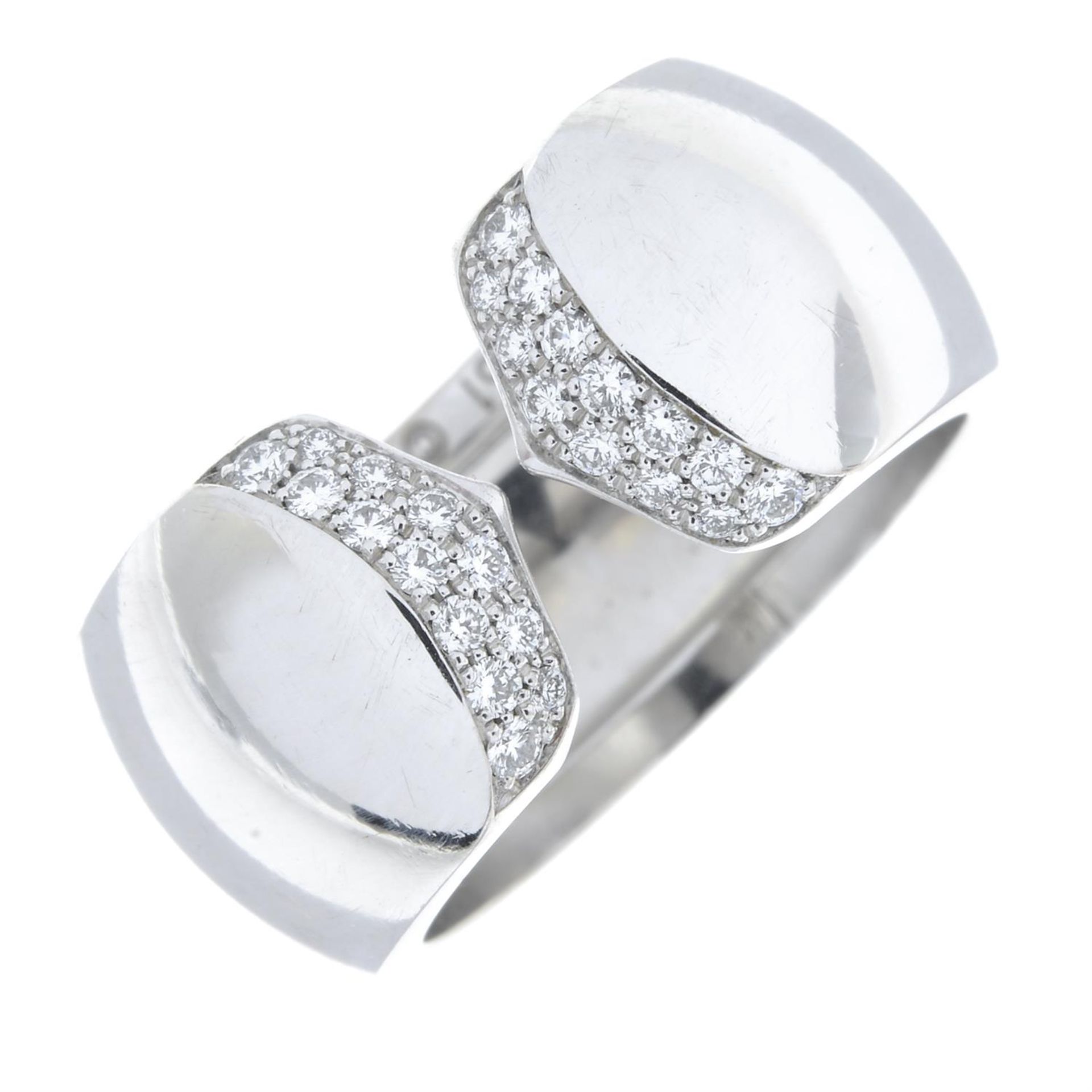 A pavé-set diamond open band ring, by Cartier. - Image 2 of 5