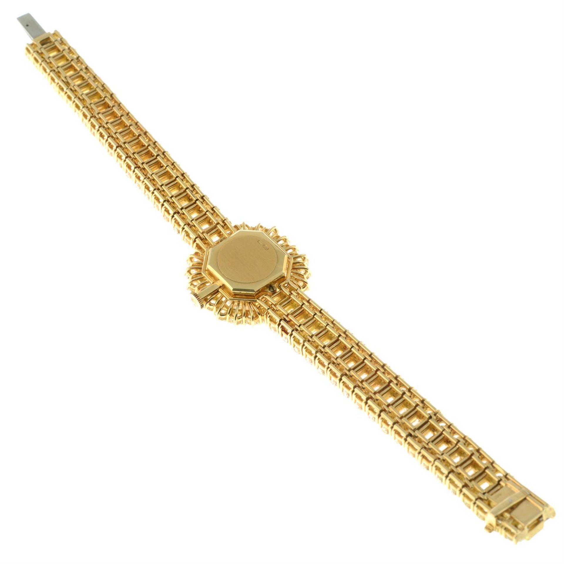 An 18ct gold vari-shape diamond watch, by Rolex. - Image 4 of 4