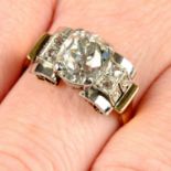 A mid 20th century old-cut diamond ring.