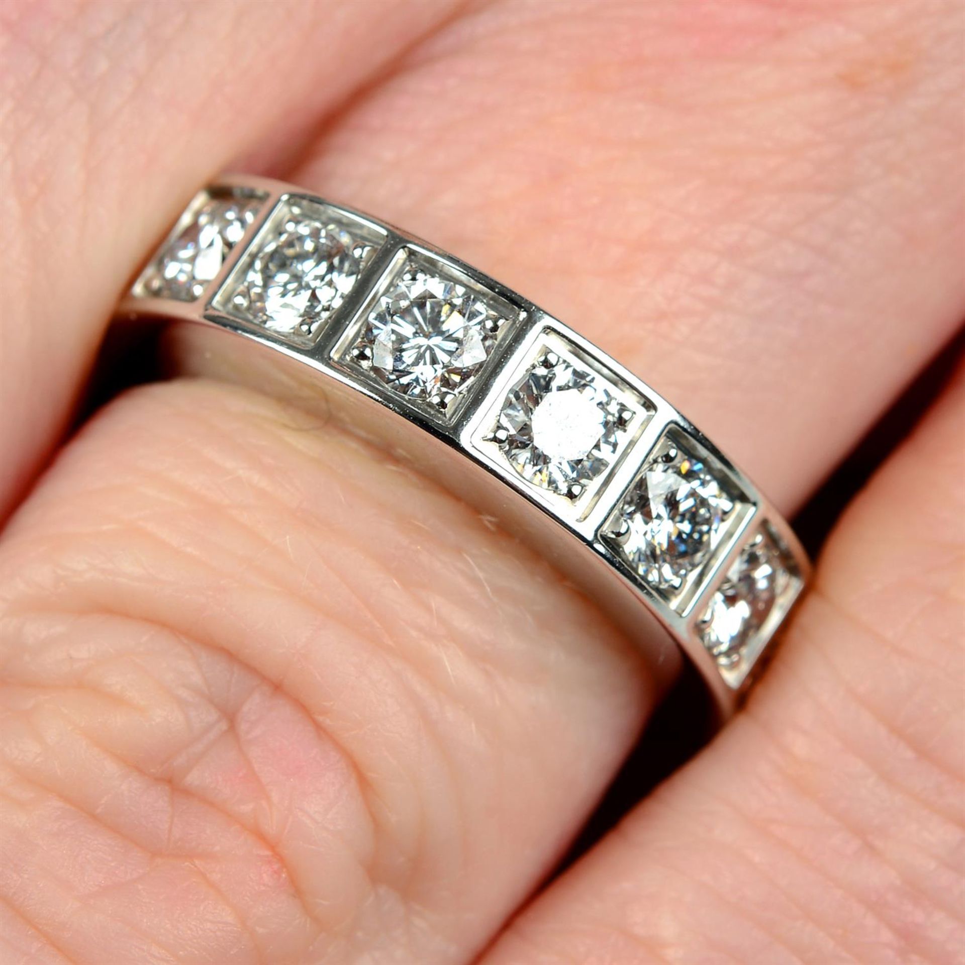 An 18ct gold brilliant-cut diamond 'Tectonique' ring, by Cartier.