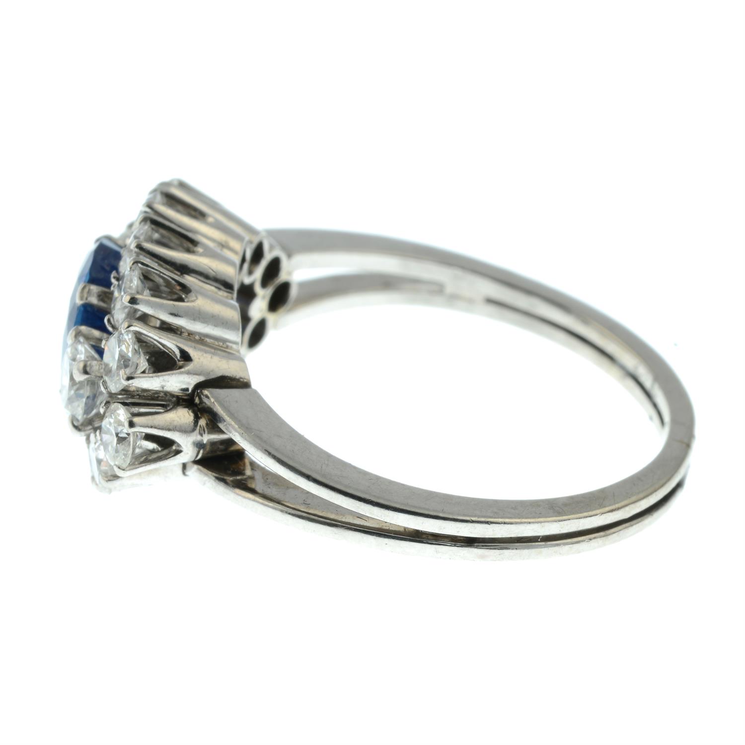A Basaltic sapphire and brilliant-cut diamond dress ring. - Image 3 of 5