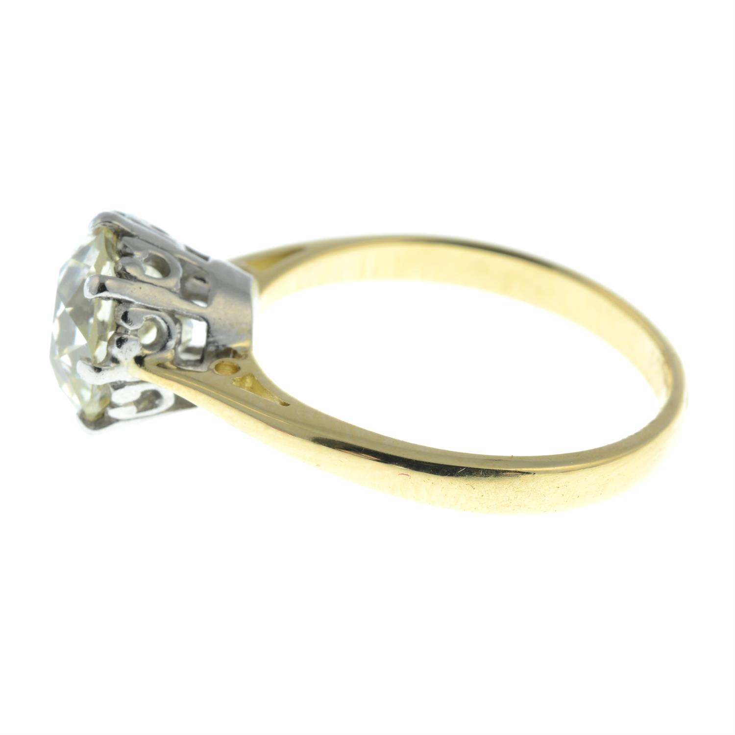 An 18ct gold circular-cut diamond single-stone ring. - Image 3 of 5