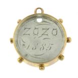 A Victorian gold mounted 'Love Token' locket pendant.