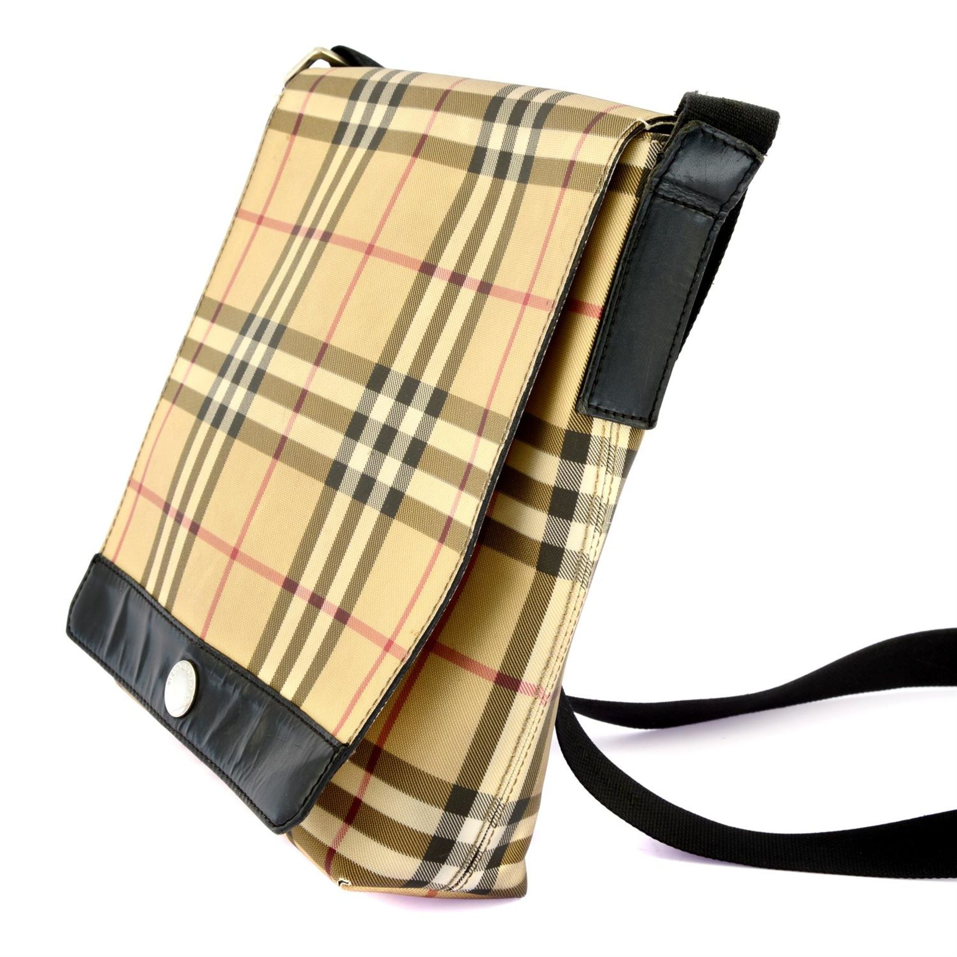 BURBERRY - a canvas house check shoulder bag. - Image 3 of 5