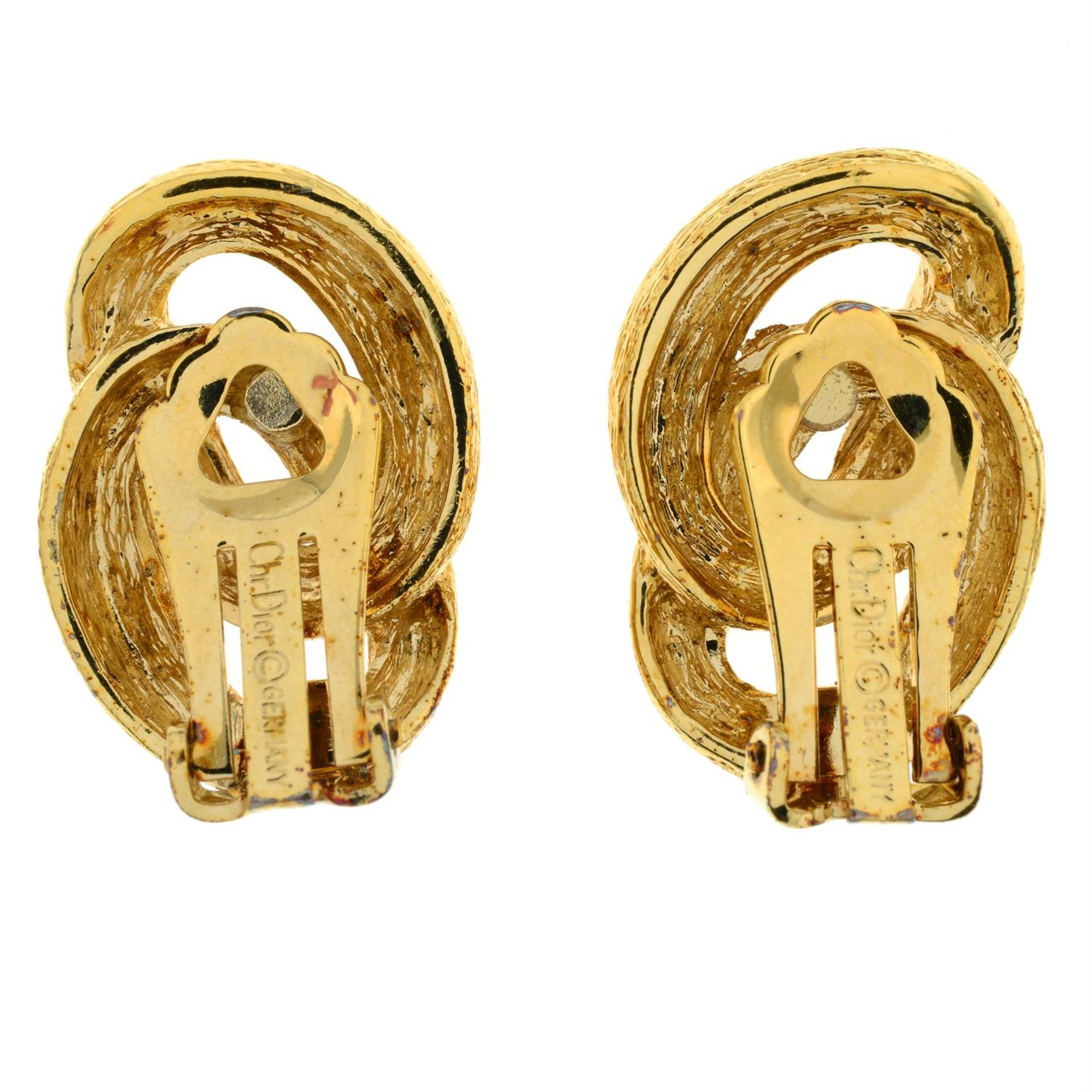 CHRISTIAN DIOR - a pair of clip-on earrings. - Image 2 of 2