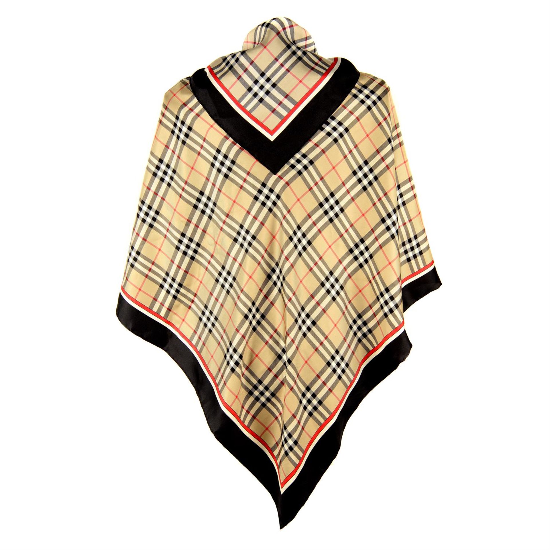 BURBERRY – a Haymarket check silk shawl. - Image 2 of 4