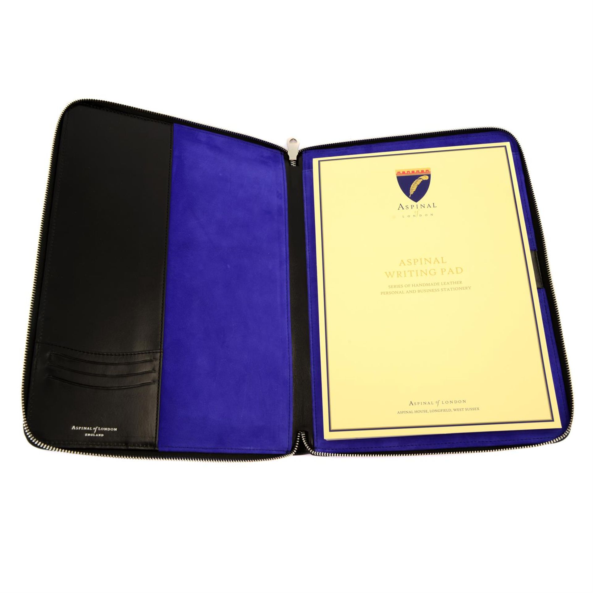 ASPINAL OF LONDON - an A4 black leather Padfolio. - Image 3 of 3
