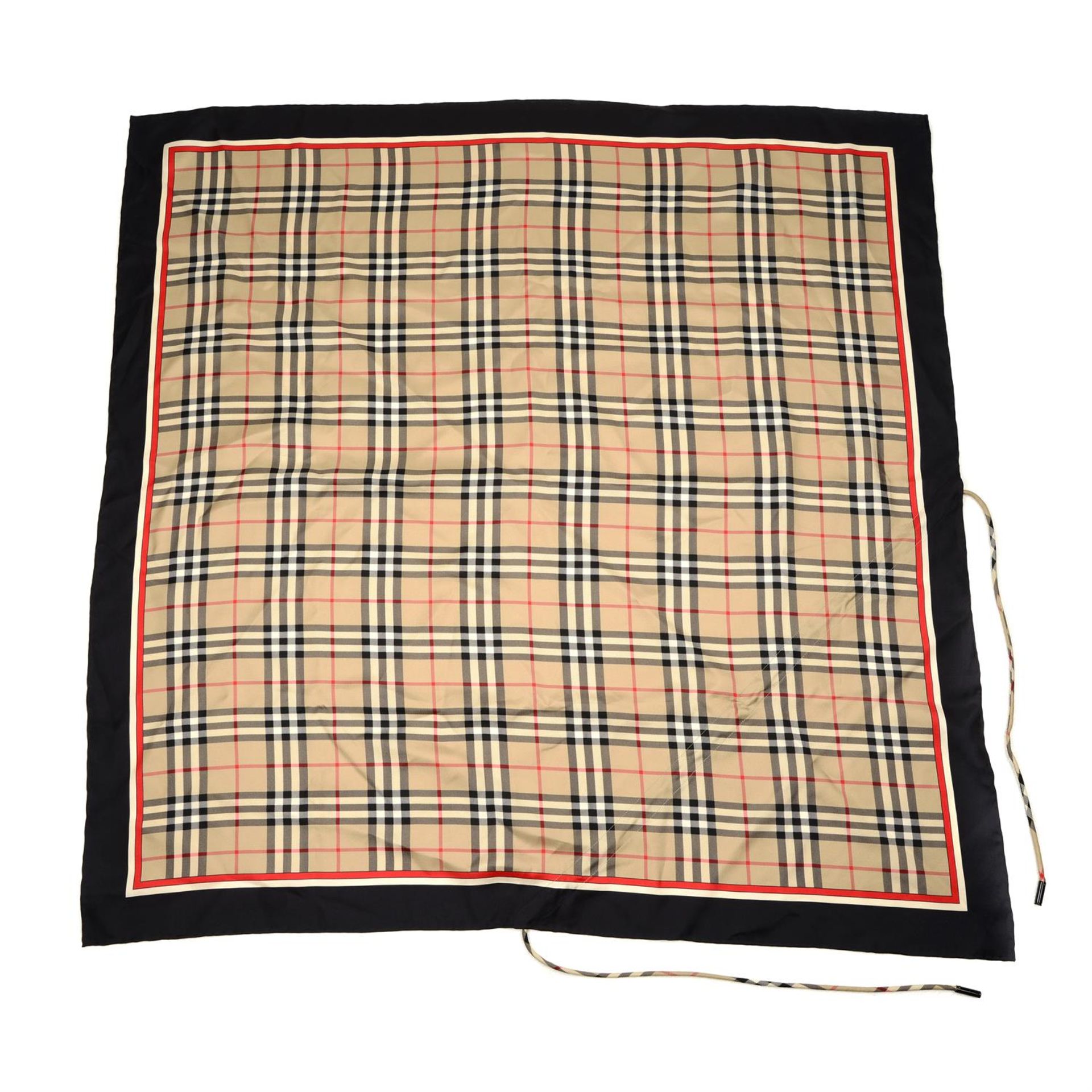 BURBERRY – a Haymarket check silk shawl. - Image 3 of 4