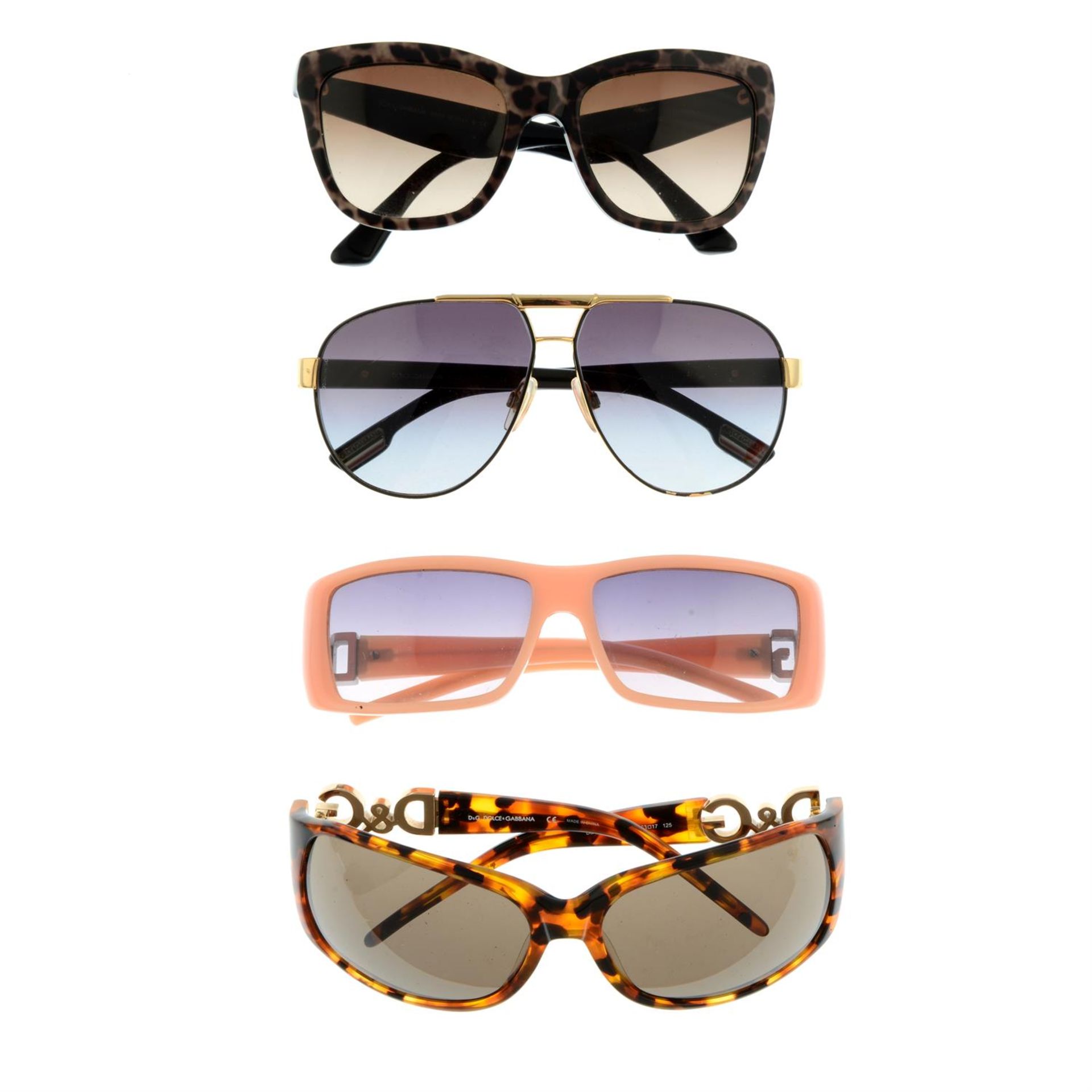 DOLCE & GABBANA - four pairs of sunglasses.