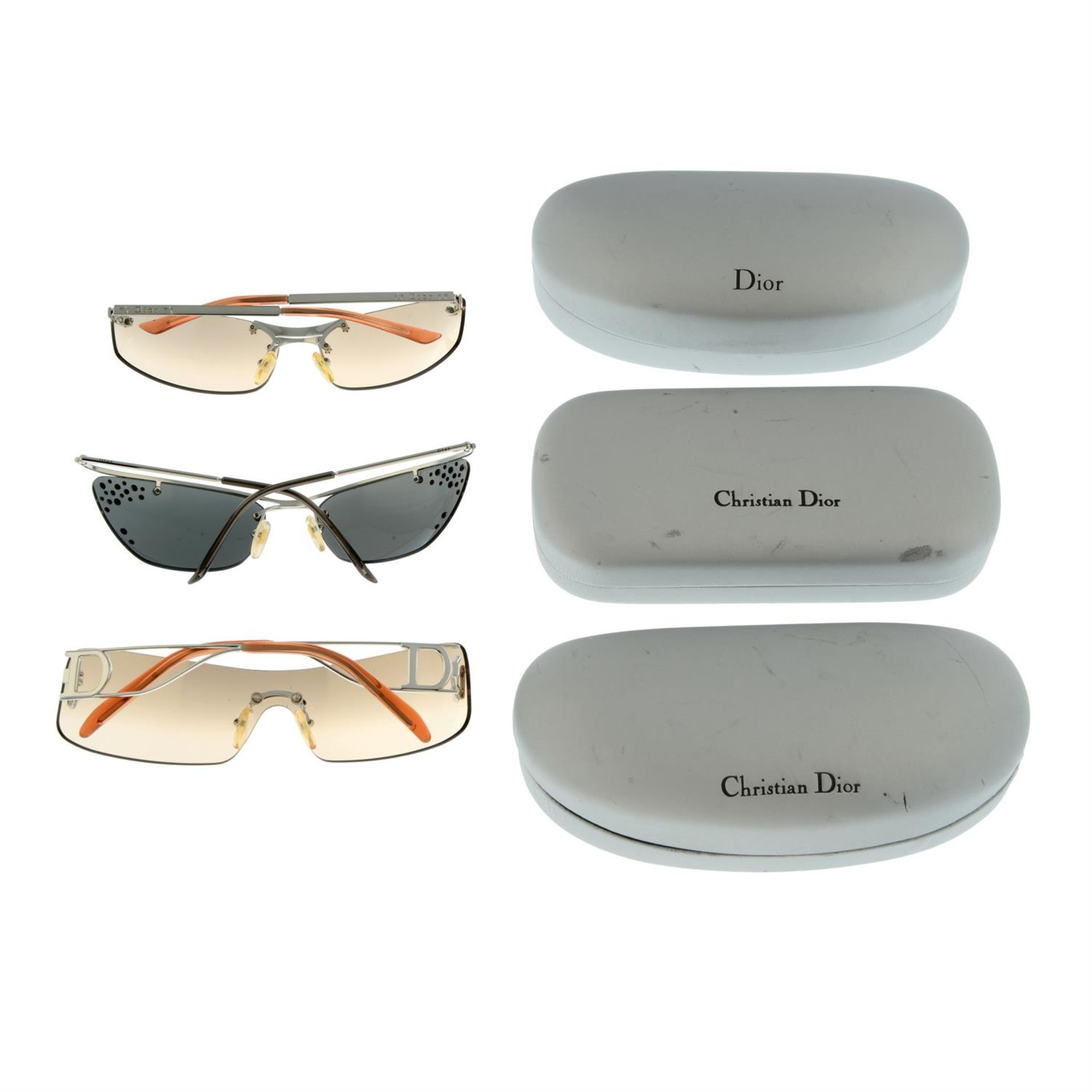 CHRISTIAN DIOR - three pairs of sunglasses. - Bild 2 aus 2
