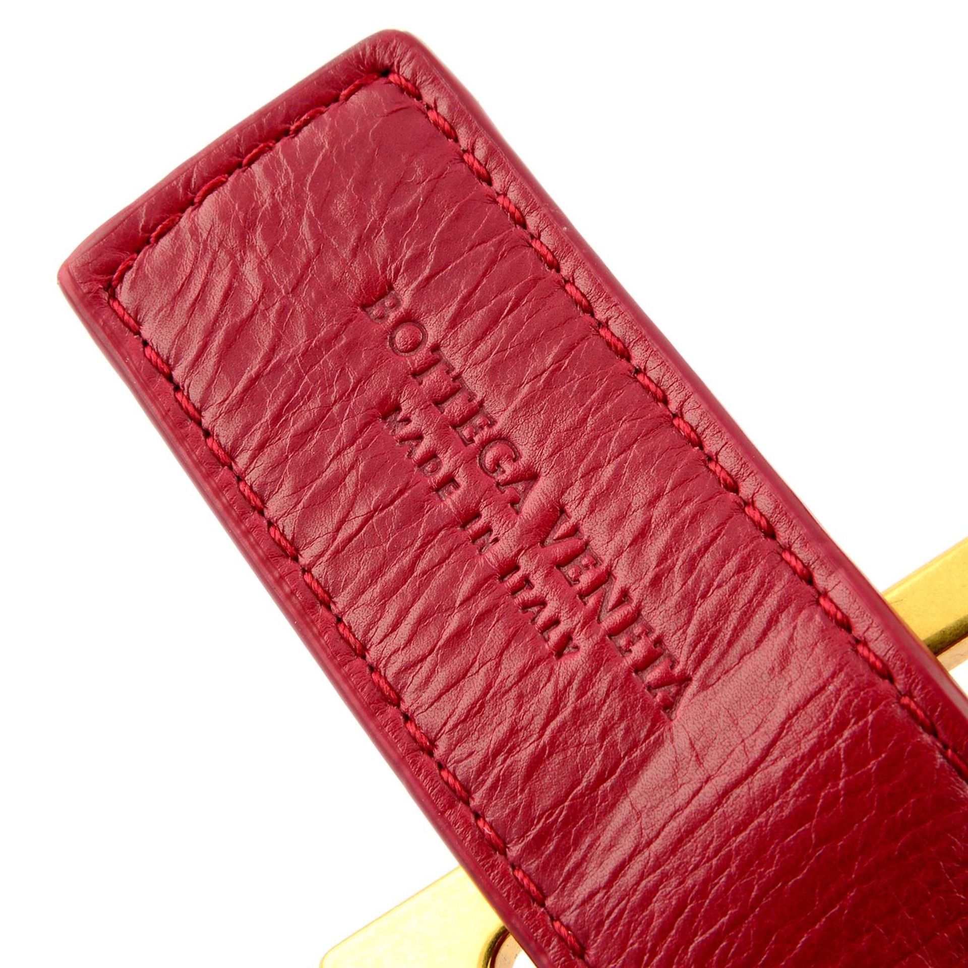 BOTTEGA VENETA - a burgundy paper calf leather Padded Cassette bag. - Image 6 of 6