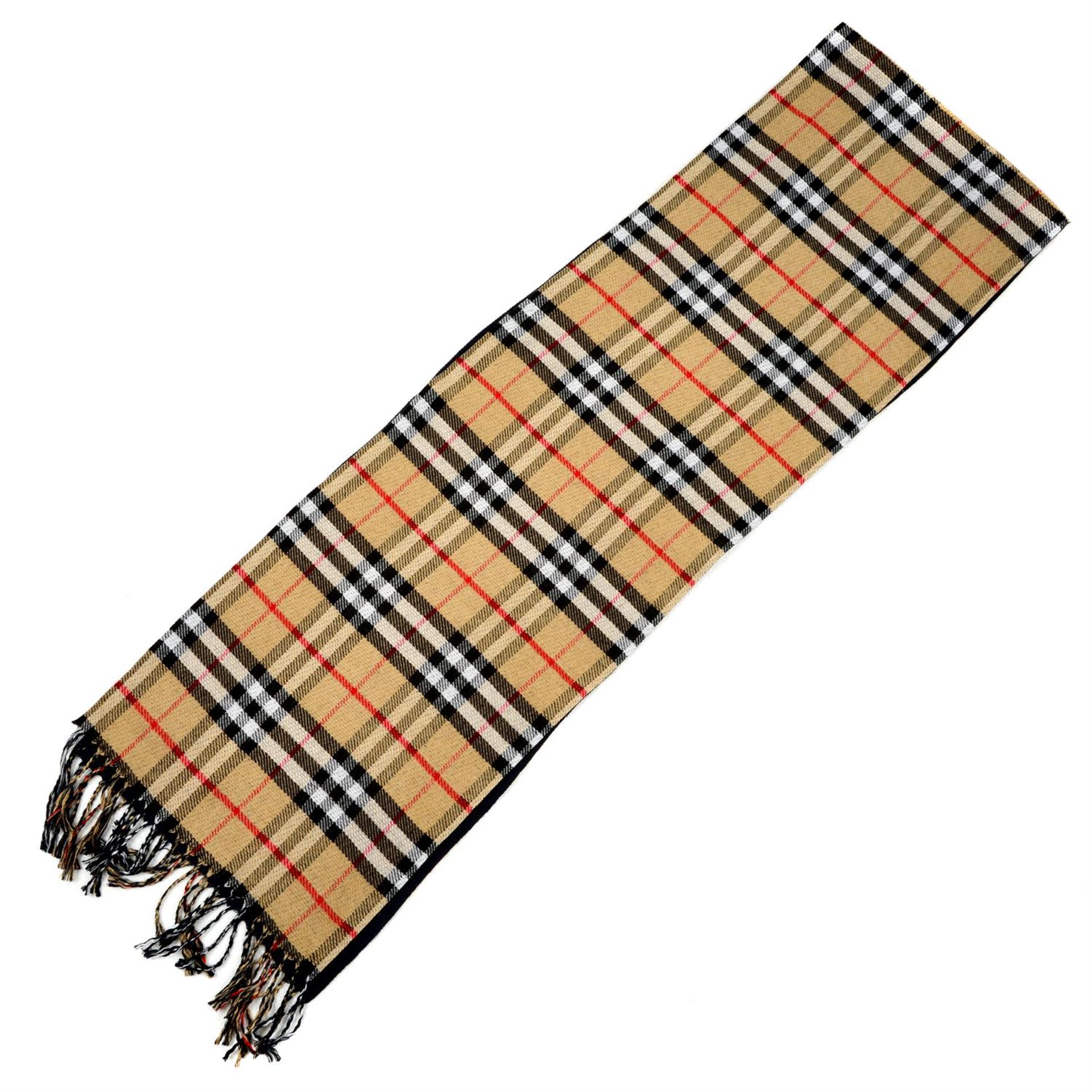 BURBERRY - a reversible Nova check wool scarf. - Bild 2 aus 2