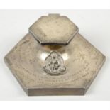 A mid-20th century silver mounted large inkwell, by Walker & Hall.