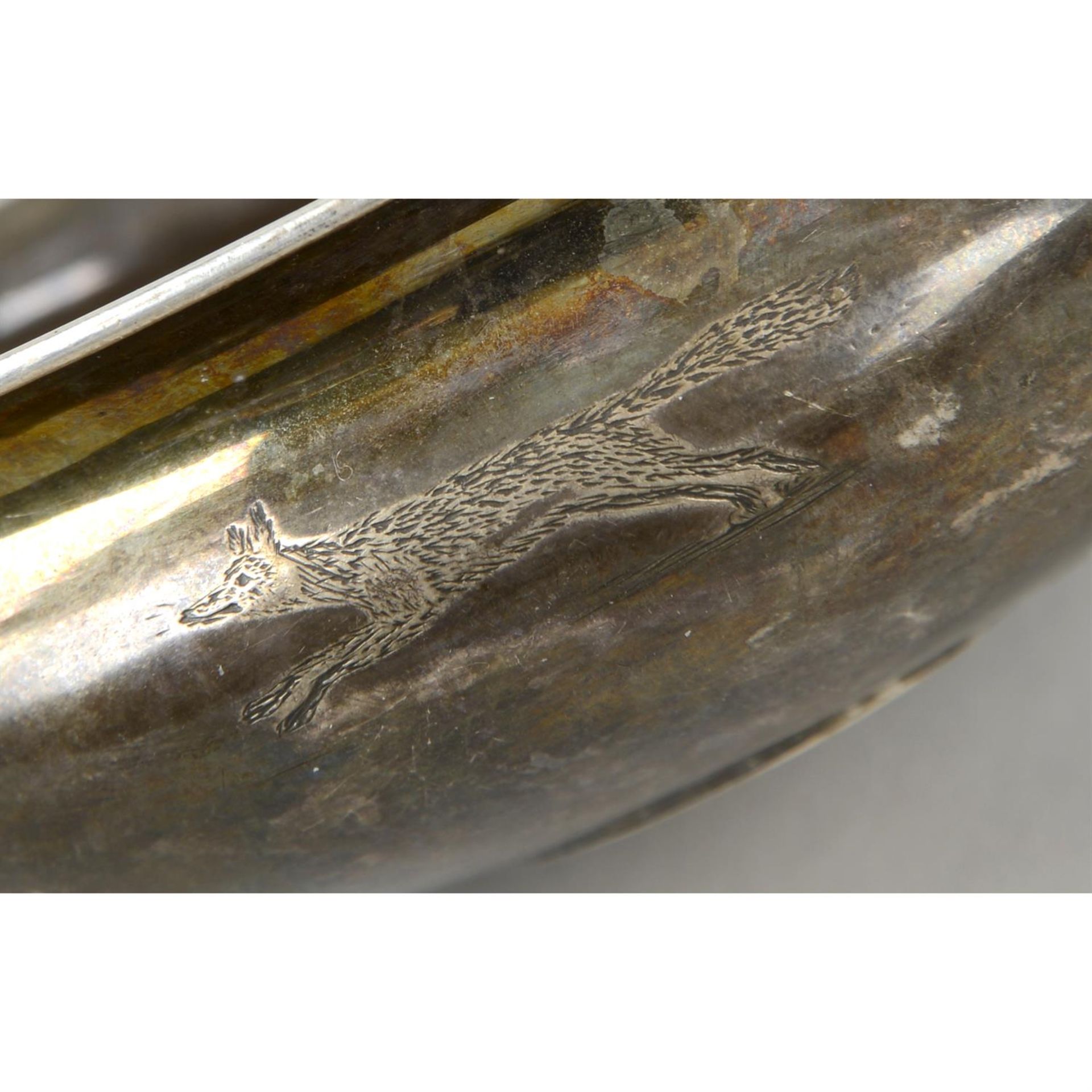 A punch ladle with inset coin, Queen Anne Half-Guinea. - Image 4 of 4