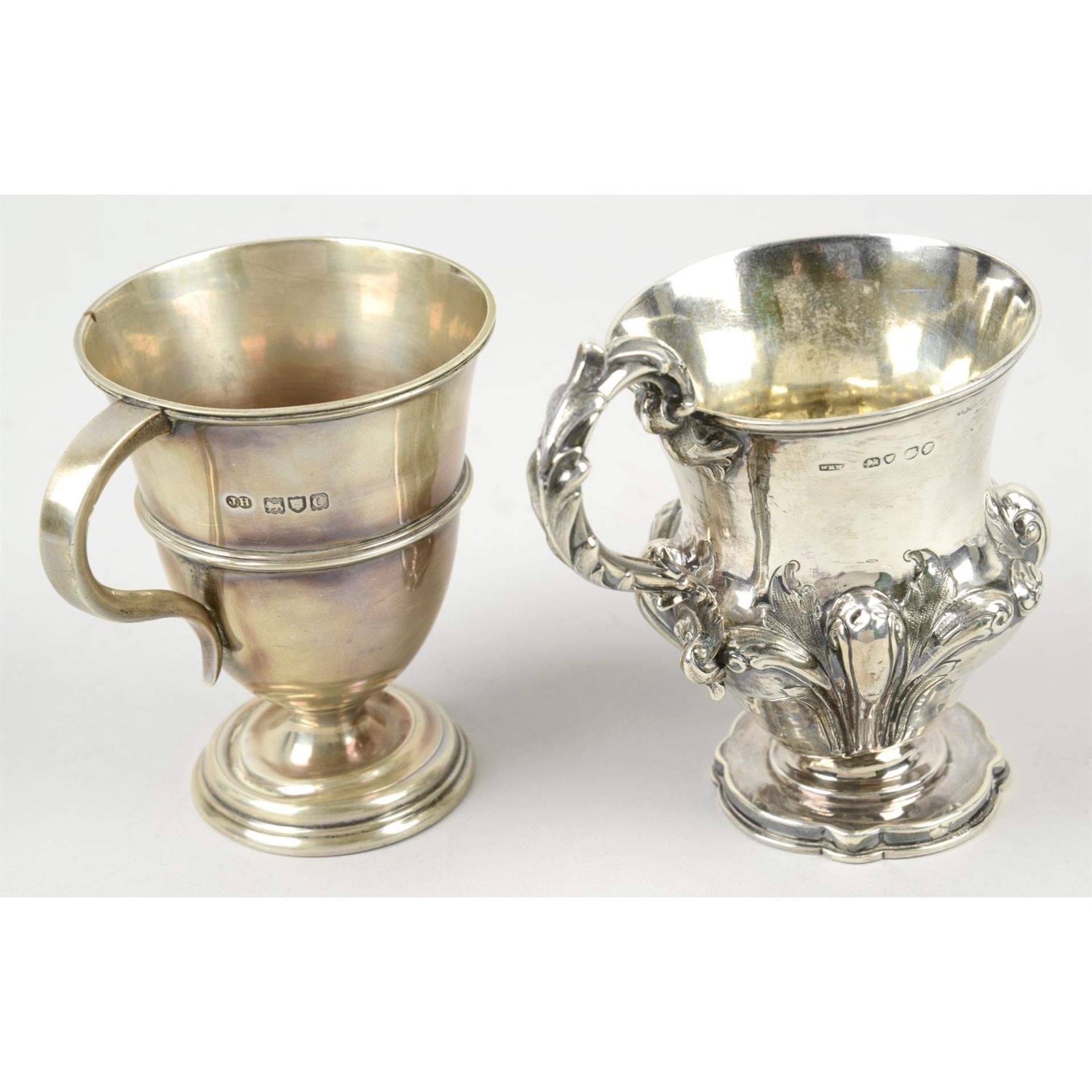 Two Victorian silver christening mugs. - Image 2 of 4