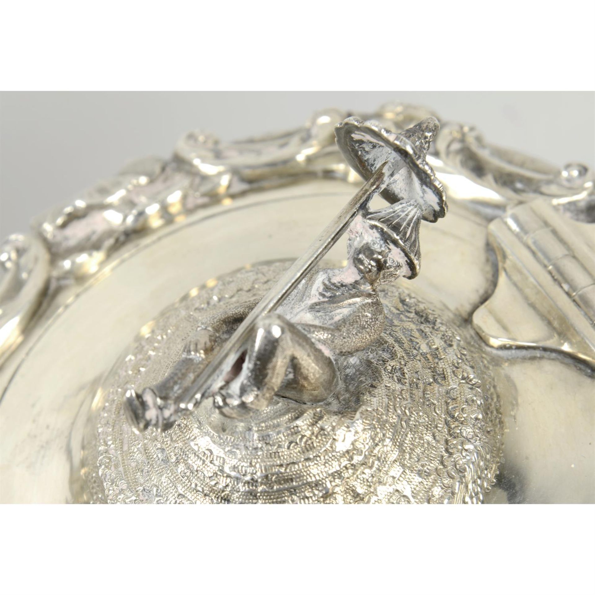 An impressive early Victorian silver Chinoiserie tea and coffee service. - Image 3 of 7