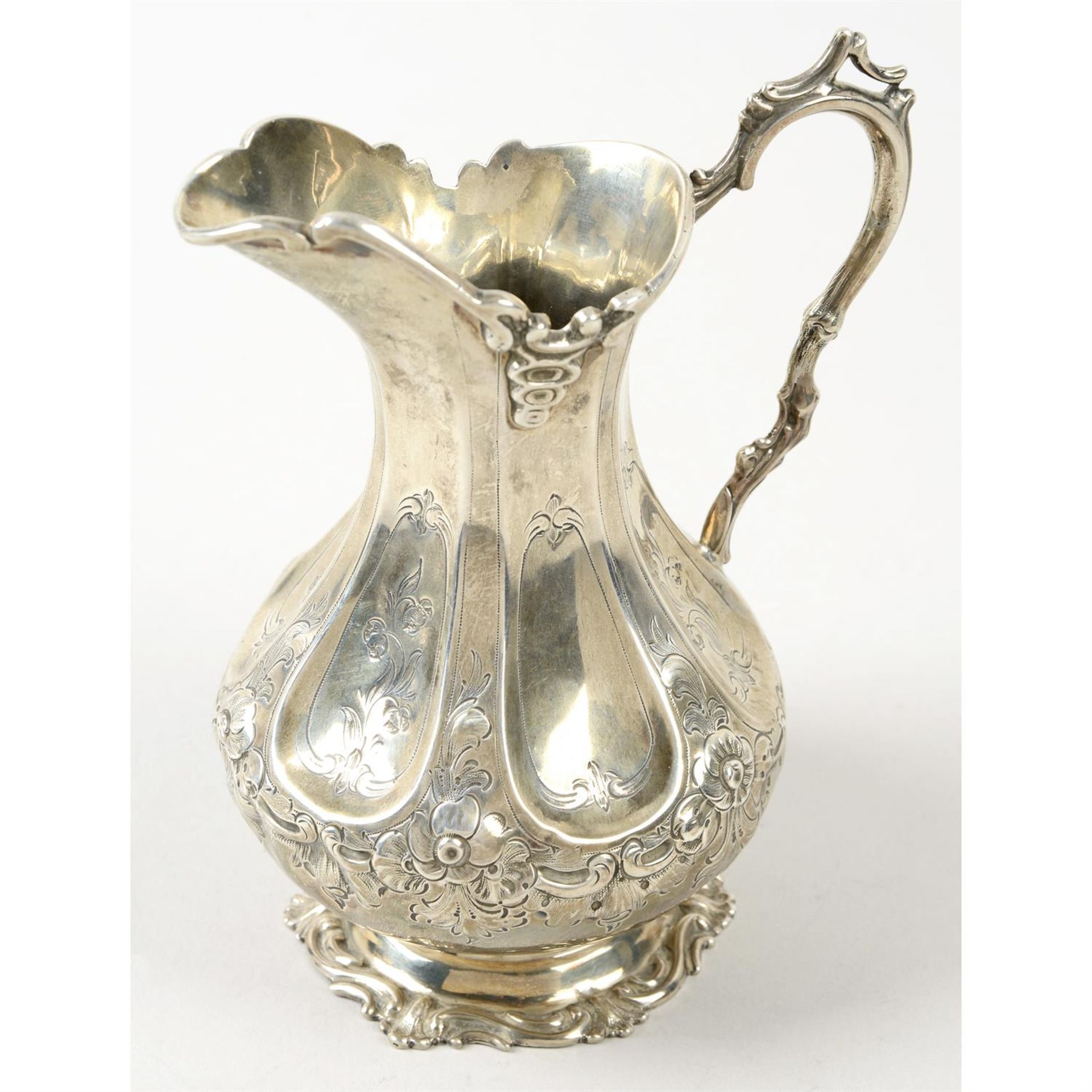 A Victorian silver jug.