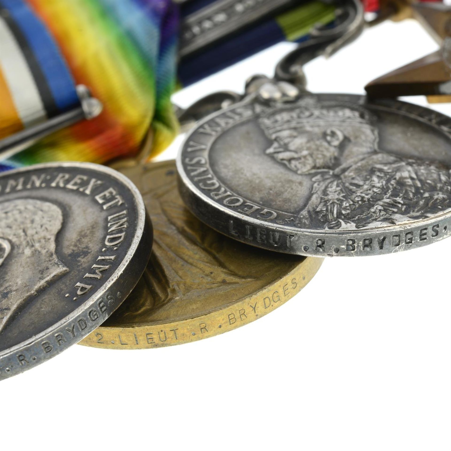 A group of eight medals comprising Great War Trio, India General Service Medal & WWII medals. - Image 3 of 3