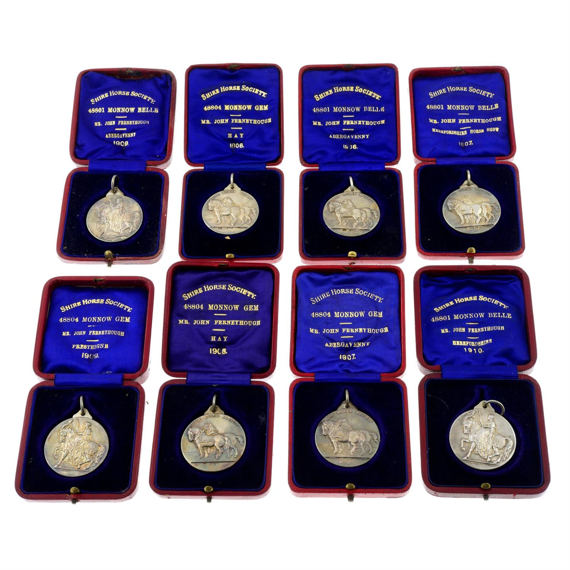 Shire Horse Society, eleven sterling silver prize medals by Mappin & Webb. (11). - Bild 4 aus 4