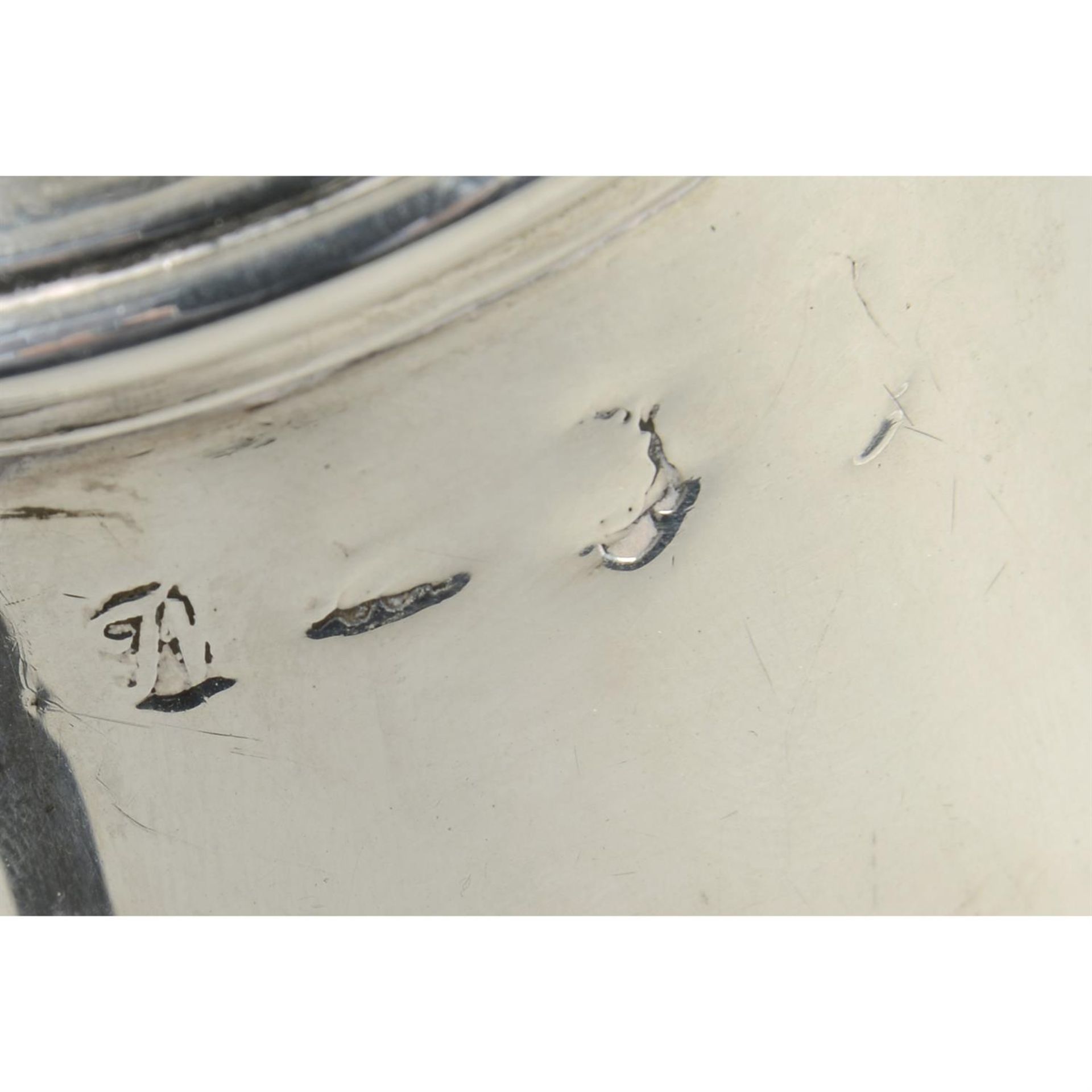 A George II silver coffee/chocolate pot. - Image 3 of 3