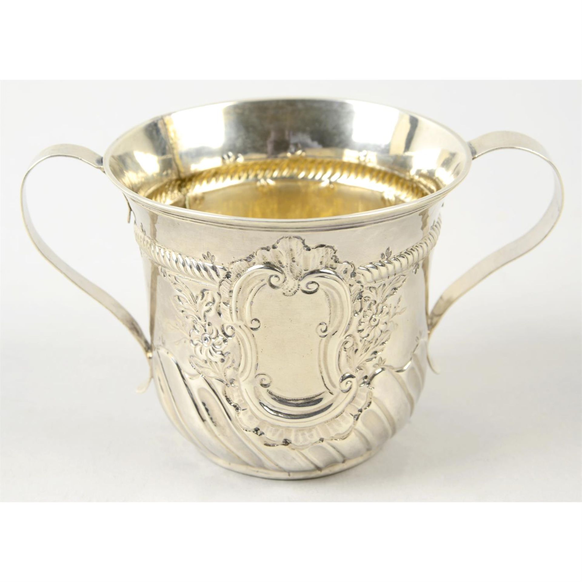 An early George III silver porringer.