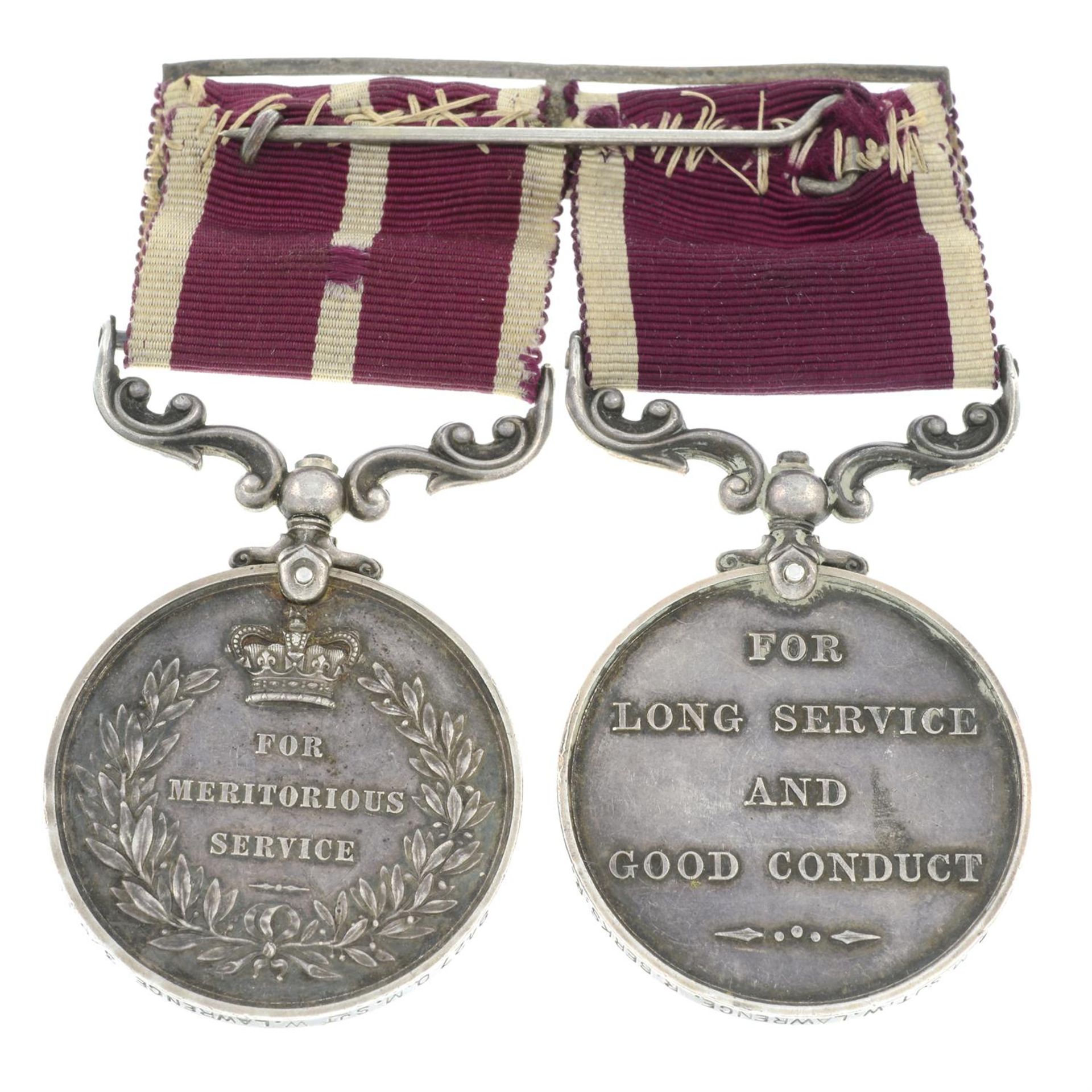 Army Meritorious Service Medal, and Army Long Service and Good Conduct Medal. (2). - Image 2 of 3