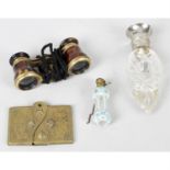A small mixed selection of assorted items, to include a dressing table mirror, a beadwork purse,