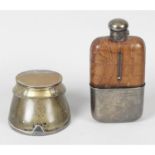 A small mixed selection of assorted items, to include an inkwell, a hip flask, oriental pottery etc.