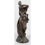 A late 19th century patinated bronze figure.