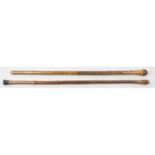 Two Japanese Meiji period Malacca walking canes.