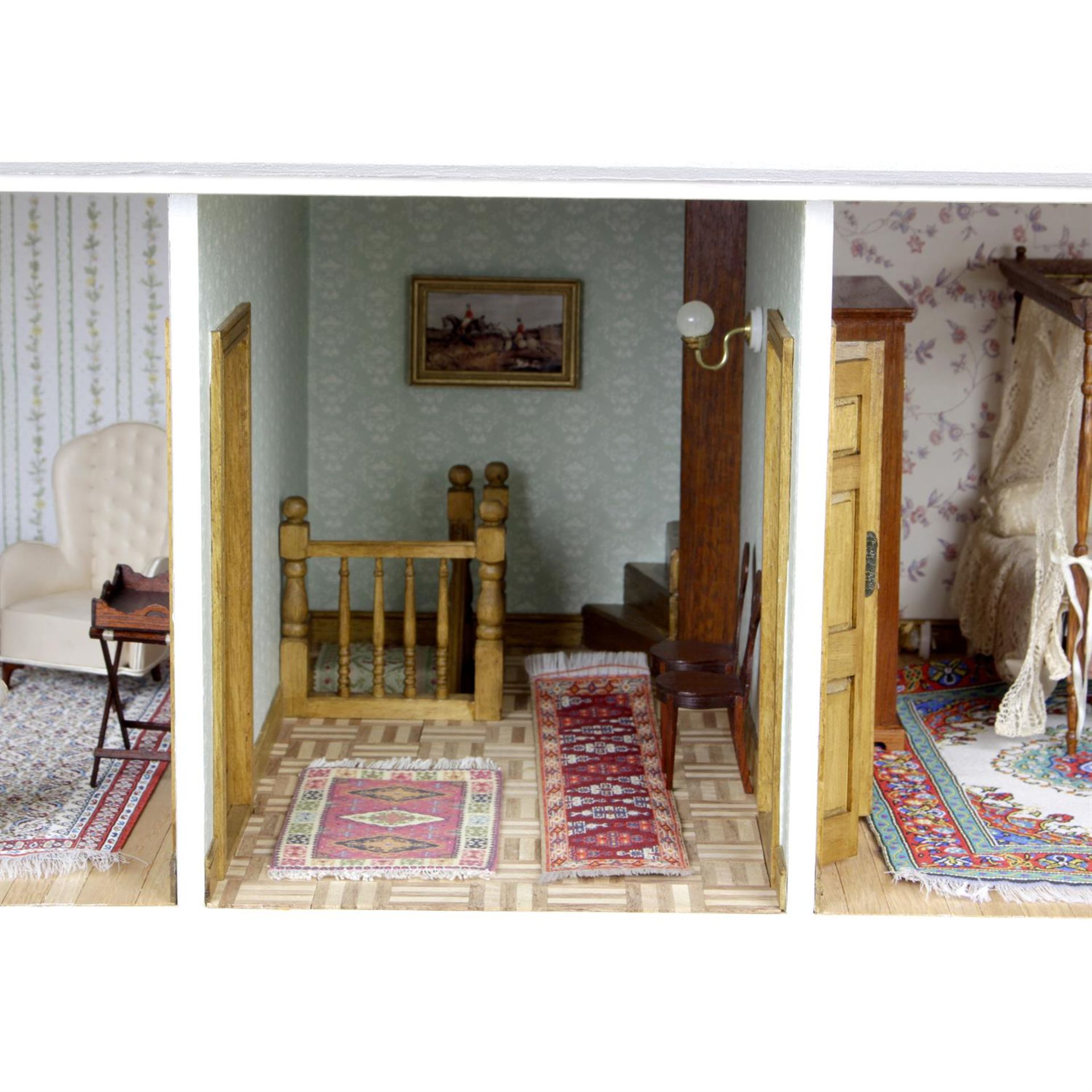 A large wooden dolls house. - Image 4 of 8