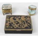 A small selection of assorted items, to include a fob watch case, a gilt metal mounted casket,