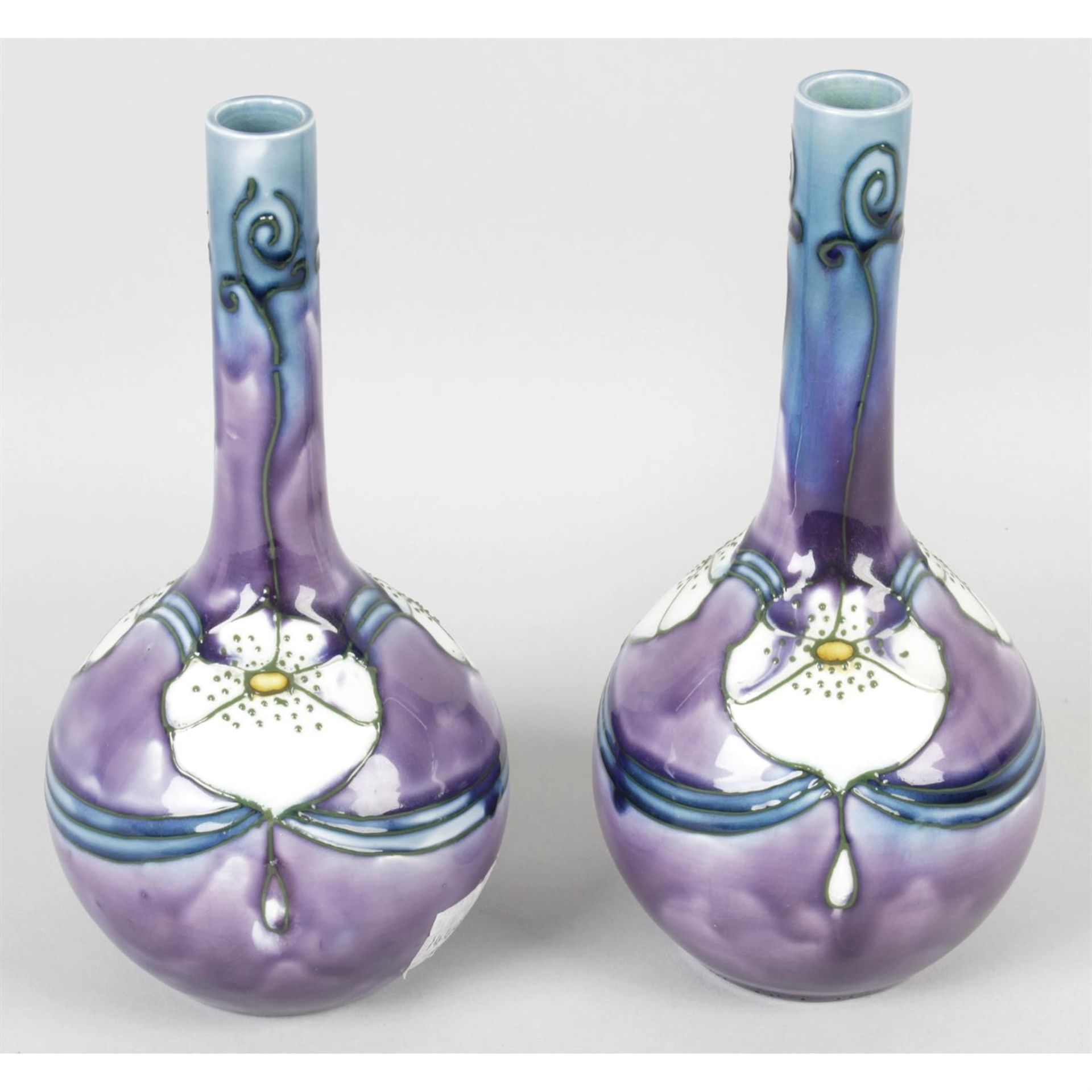 A pair of Minton Secessionist Art Nouveau vases.